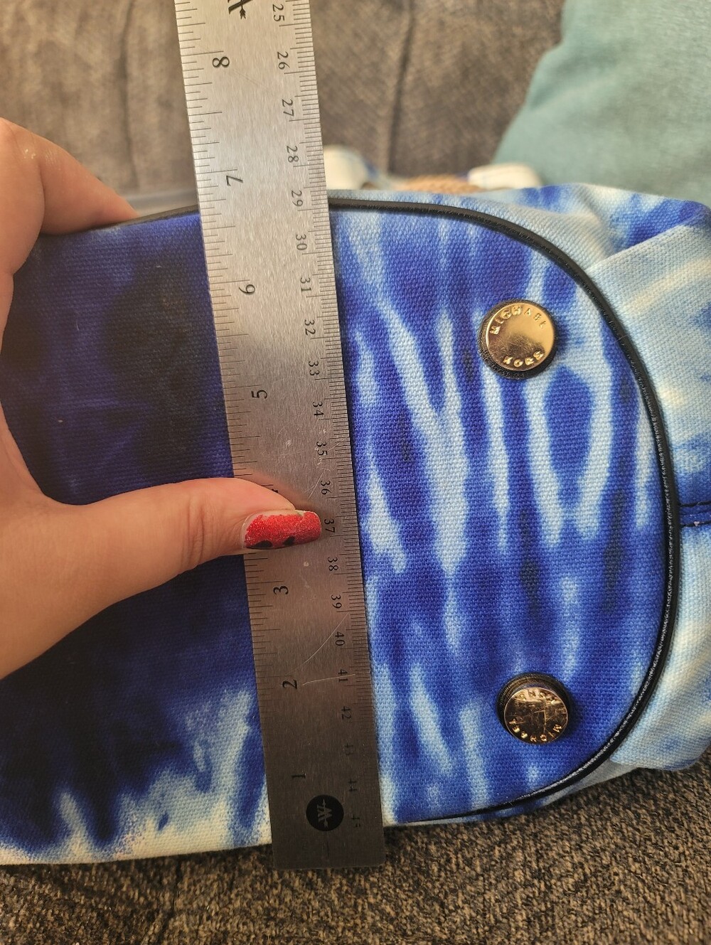 Michael Kors Marina Tie Dye Large Blue Gathered Tote NWT - Picture 9 of 17